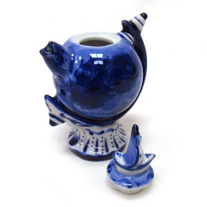 Чайник сувенирный Гжель "Глобус" №T116