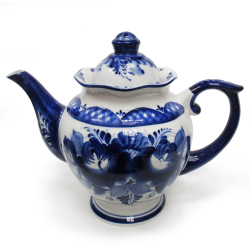 Чайник "Рождество" Гжель большой №STS0103