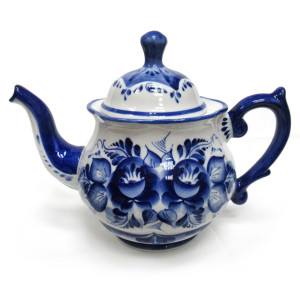 Чайник "Родной" Гжель большой №STS073