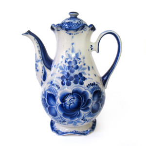 Кофейник "Тюльпан" Гжель №08-8A