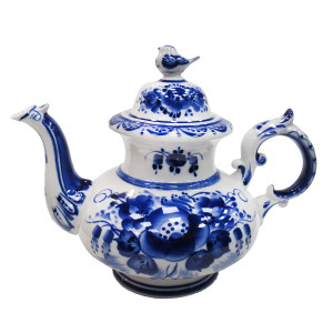 Чайник "Птичка" Гжель №NP05