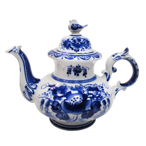 Чайник "Птичка" Гжель №NP05