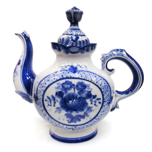 Чайник "Лесной цветок" Гжель №NP15