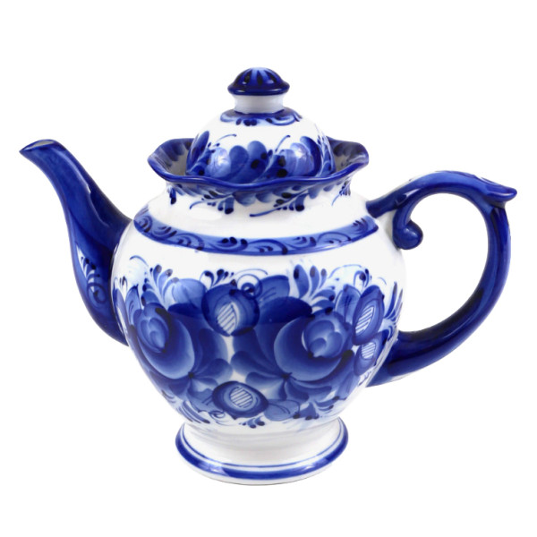 Чайник "Рождество" Гжель №STS026 Чайник "Рождество" Гжель №STS026