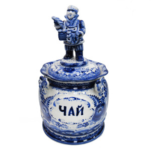 Емкость для чая Гжель №CHP005