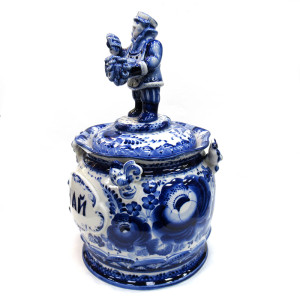 Емкость для чая Гжель №CHP005