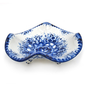 Конфетница "Полянка" Гжель №12-7A