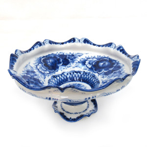 Конфетница "Утро" Гжель малая №12-8A