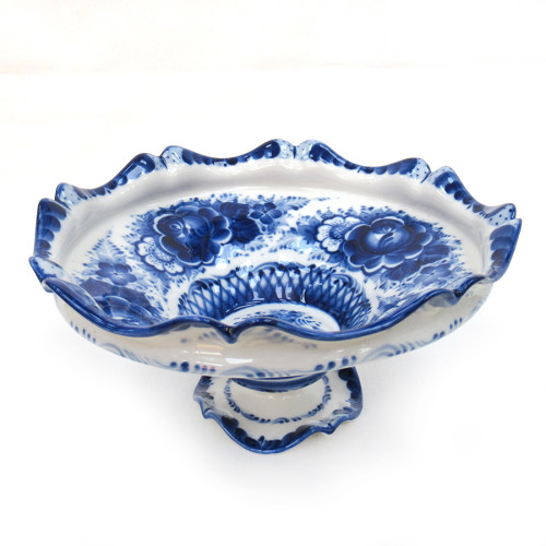 Конфетница "Утро" Гжель малая №12-8A