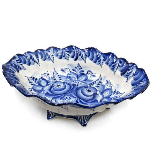 Ваза для фруктов "Весна" Гжель №STS605