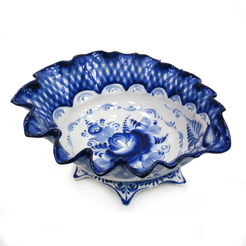 Ваза для фруктов "Осень" Гжель №STS104