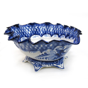 Ваза для фруктов "Осень" Гжель №STS104