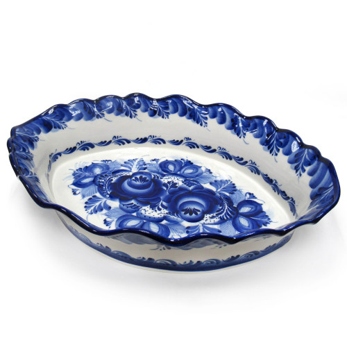 Лоток "Заливное" Гжель большой №STS088