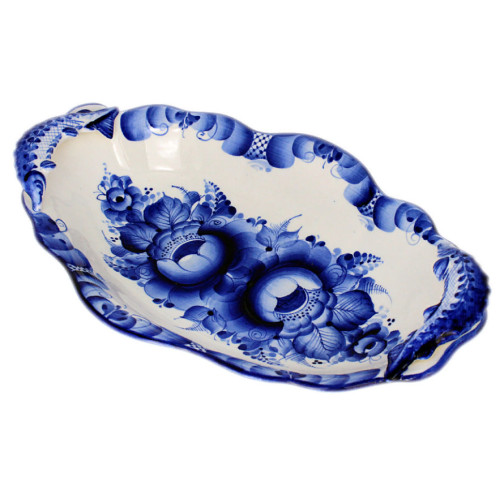 Лоток "Осетровый" Гжель №ЧП018