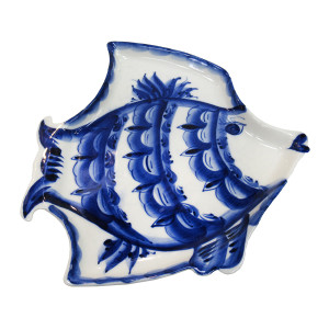 Лоток "Рыба Ёрш" Гжель №STS094