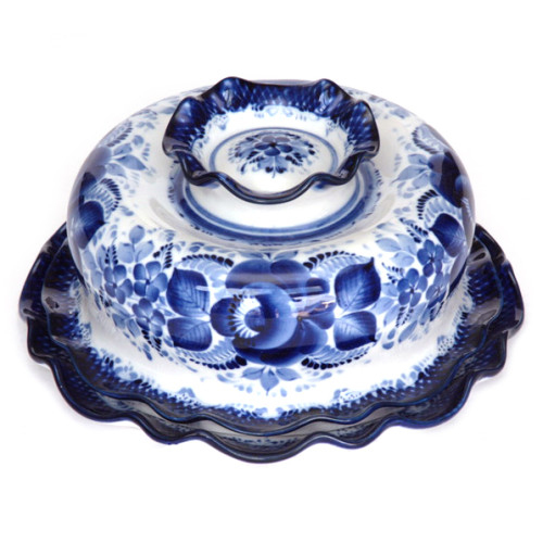 Масленка "Семейная" Гжель №25-1A