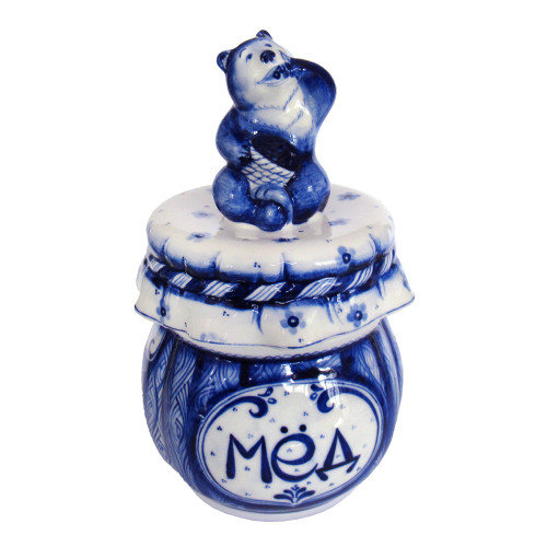 Медовница "Медведь" Гжель №CHP024