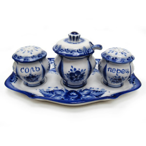 Набор для специй Гжель "Роза" №STS1210