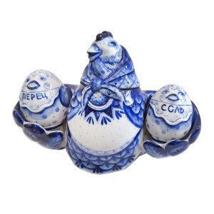 Набор для специй Гжель "Несушка" №CHN006