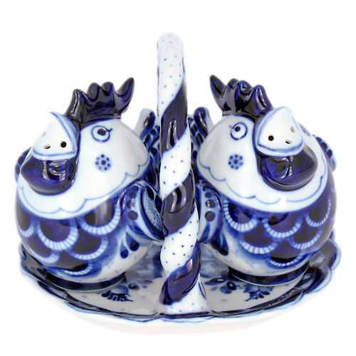 Набор для специй Гжель "Петушки" №CHN008