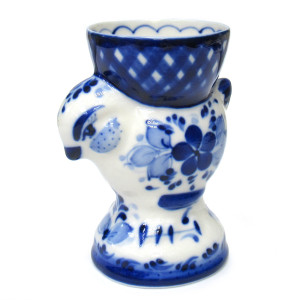 Подставка под яйцо Гжель "Цыпленок" №12-16A