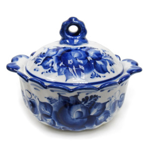 Сахарница "Ромашка" Гжель №STS055