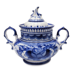 Сахарница "Лето" Гжель №111-1EZ