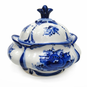 Сахарница "Роза" Гжель №STS215