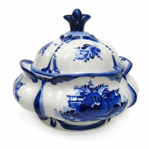 Сахарница "Роза" Гжель №STS215