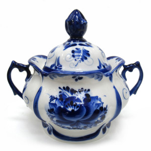 Сахарница "Роза" Гжель №STS216