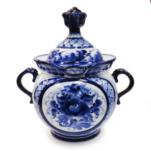 Сахарница "Лесной цветок" Гжель №NP14