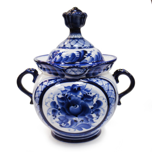 Сахарница "Лесной цветок" Гжель №NP14