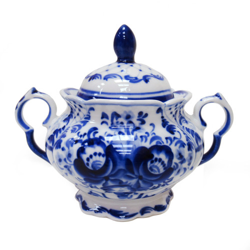 Сахарница "Тюльпан" Гжель №T082