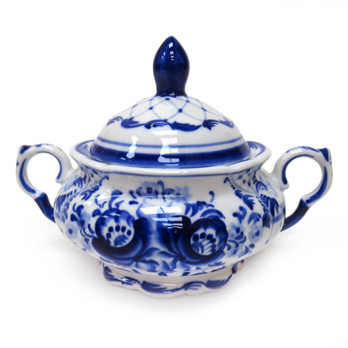 Сахарница "Тюльпан" Гжель №T086