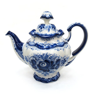 Чайный сервиз на 6 персон "Семейный" Гжель №15-2A