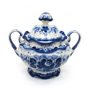 Чайный сервиз на 6 персон "Семейный" Гжель №15-2A