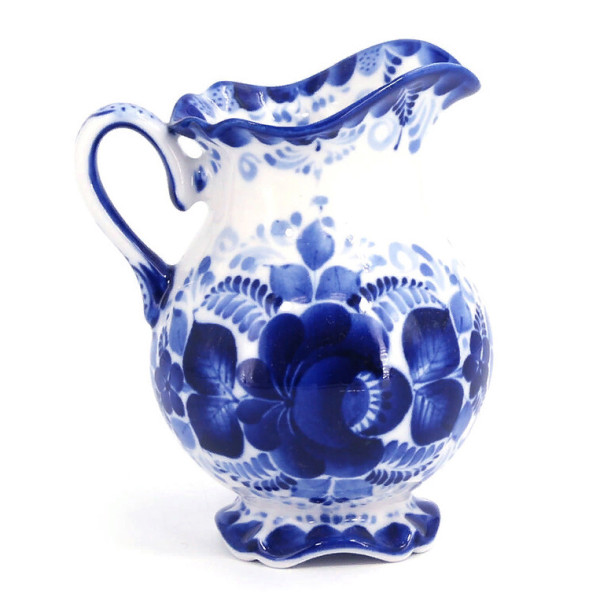 Сливочник "Тюльпан" Гжель №02-1A Сливочник "Тюльпан" Гжель №02-1A