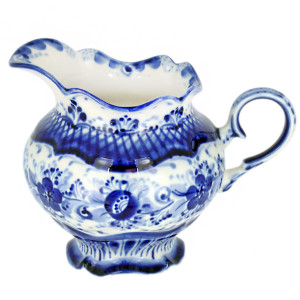Сливочник "Купец" Гжель №02-6A