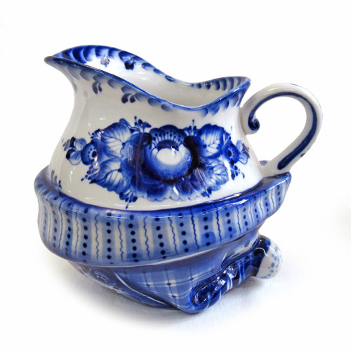 Сливочник "Скоморох" Гжель №CHP026