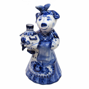 Штоф "Хрюша" Гжель №2774