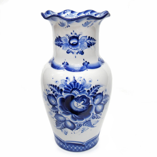 Ваза "Рогова" Гжель №STS508