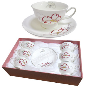 Чайный сервиз из фарфора на 6 персон №X7949-8