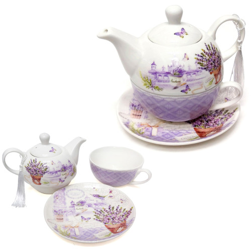 Чайный сервиз из фарфора на одного Эгоист Лаванда №K3188-9013