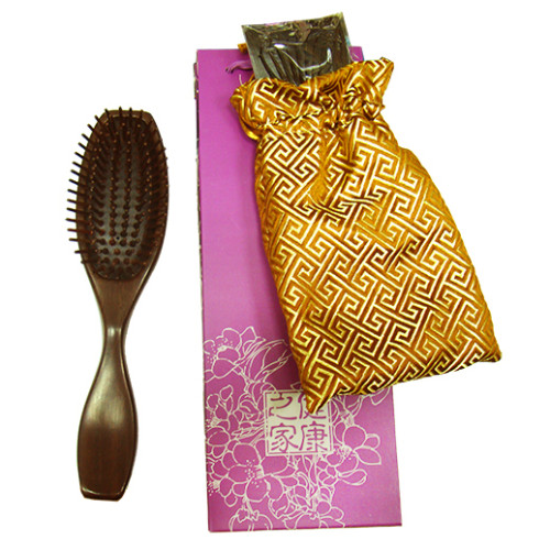 Расческа массажная, сандаловая №QS-1