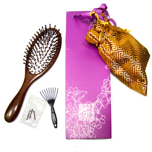 Расческа массажная, сандаловая №QS-20