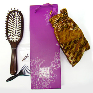 Расческа массажная, сандаловая №QS-07