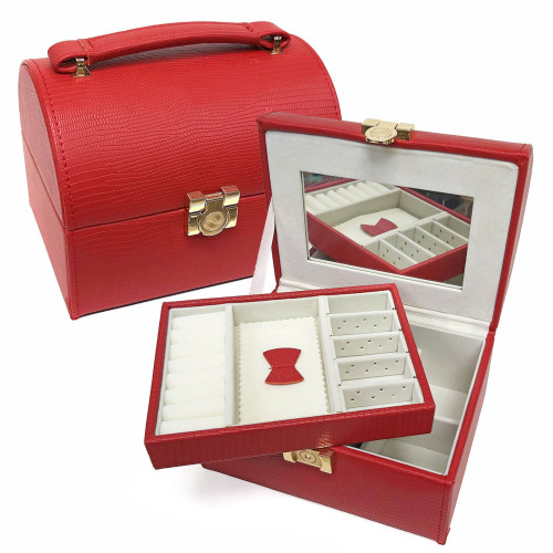 Шкатулка для бижутерии из искусственной кожи №S314