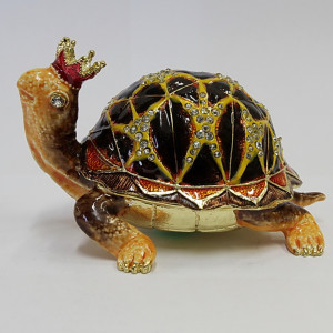 Шкатулка под Фаберже "Черепаха в короне" №BP945K1