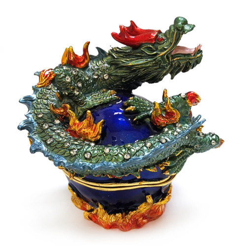 Шкатулка под Фаберже "Дракон" №BP1758K4