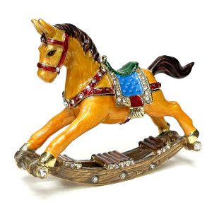 Шкатулка под Фаберже "Лошадка качалка" №BP1849K2